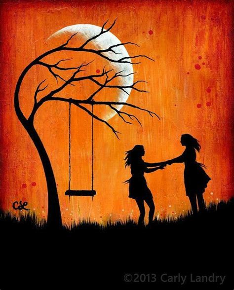 Pin By Jinal Ud On Awesome Painting Friendship Paintings Silhouette