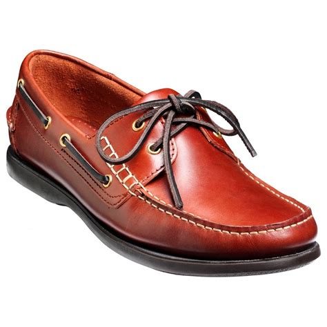 Barker Wallis Brown Oiled Calf Leather Boat Shoes | Official Stockist ...