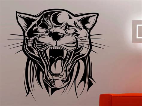 Panther Wall Decal Wildcat Animal Vinyl Sticker Office Dorm Home Room