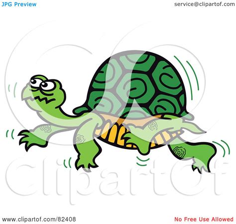 Royalty-Free (RF) Clipart Illustration of a Cartoon Turtle Walking ...