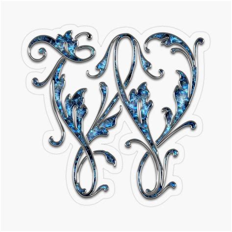 See more ideas about illuminated letters, initial letters, letter k. Decorative Letter W Ornament | Sticker in 2020 (With ...