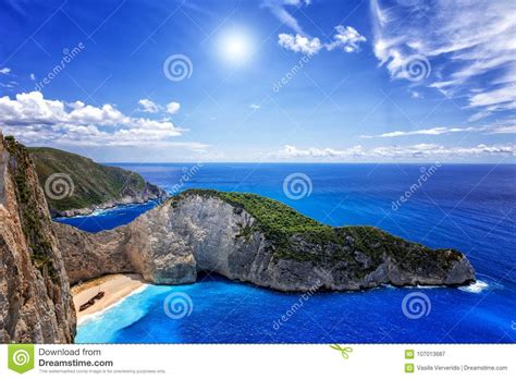 Navagio Shipwreck Beach In Zakynthos Island Greece