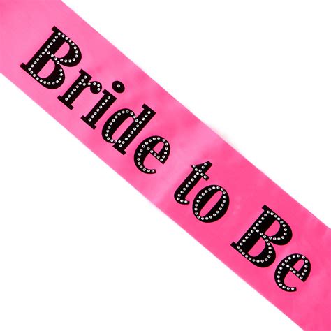 Buy Pink Diamante Bride To Be Hen Party Sash For Gbp 249 Card Factory Uk