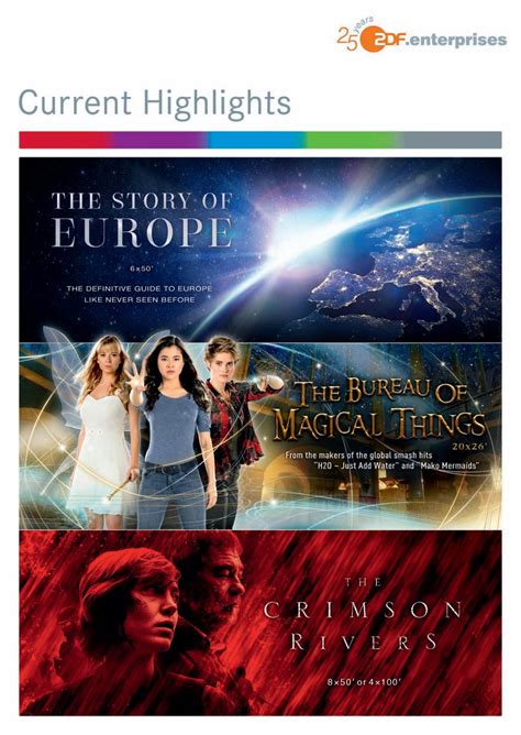 View full company info for zdf enterprises. ZDF Enterprises Current Highlights by World Screen - Issuu
