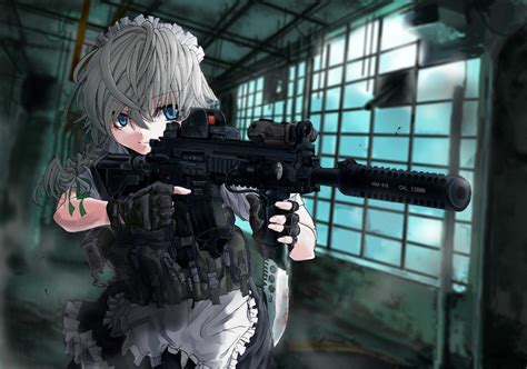 Tactical Anime Girl Wallpapers Wallpaper Cave