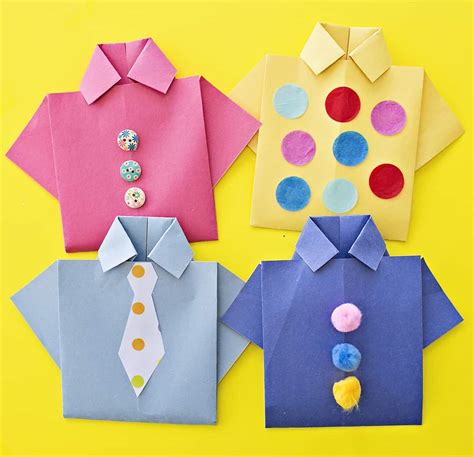 Easy Origami Shirt Fathers Day Card