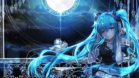 Hd Wallpaper Anime Vocaloid Blue Hatsune Miku Love Is War