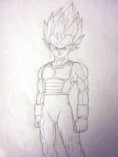 Dibujos de Vegeta a Lápiz El Príncipe Sayayin de Dragon Ball