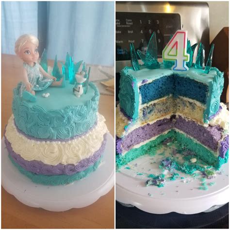 Homemade Elsa Cake For My Youngest Daughters 4th