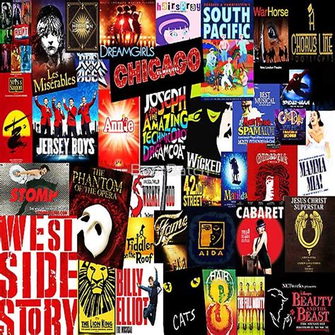 Broadway Collage Musicals Music Canvas Collage Poster