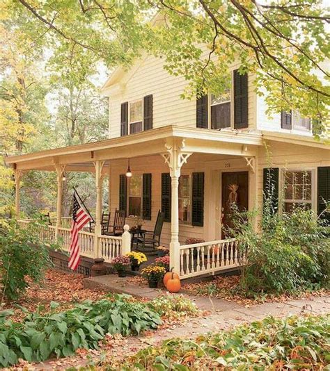 70 Stunning Farmhouse Front Porch Decorating Ideas Old Farm Houses