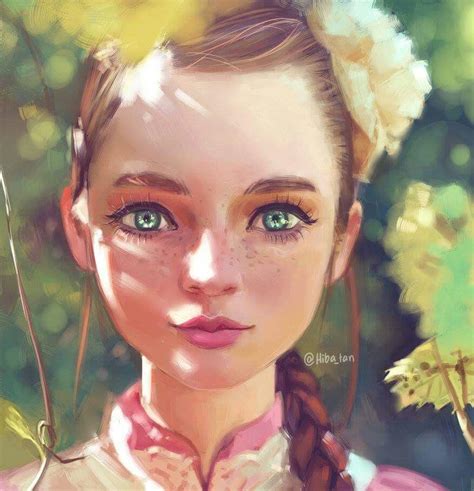 Freckles By Hiba Tandeviantart Digital Art Girl Digital Artwork