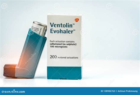 Ventolin Evohaler Inhalador Del Asma Del Sulfato De Salbutamol Aislado
