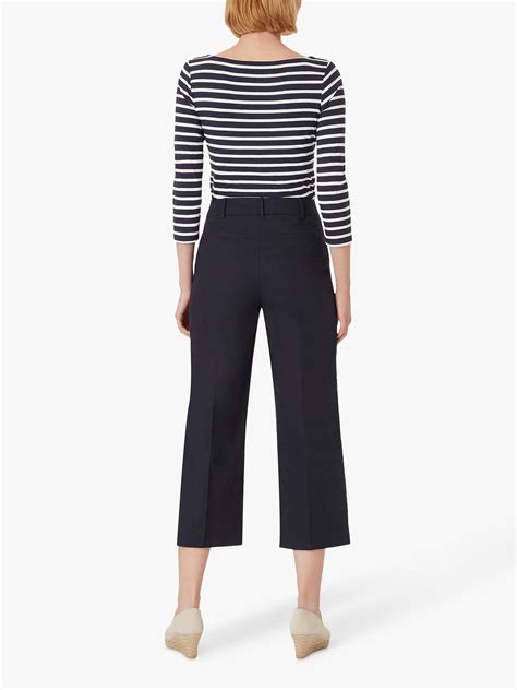 Hobbs Marlena Wide Leg Trousers Navy At John Lewis And Partners