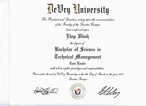 Degree From Devry University