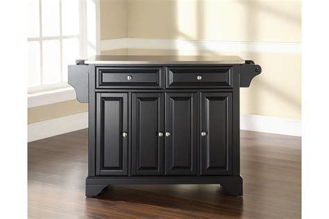 Kitchen island shelf unit wipe dry with a clean cloth. Lafayette Stainless Steel Top Kitchen Island in Black by ...