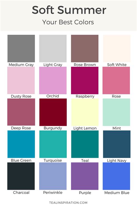 How To Find Your Best Colors Soft Summer Color Palette Soft Summer