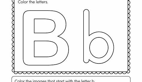 letter b free worksheets