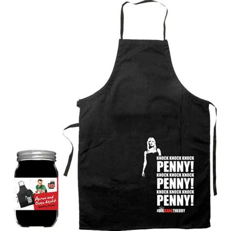 The Big Bang Theory Knock Penny Apron And Oven Mit Set The Warehouse