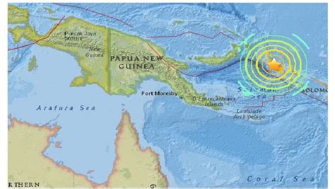 Strong Earthquake Strikes Near Papua New Guinea Tsunami Possible