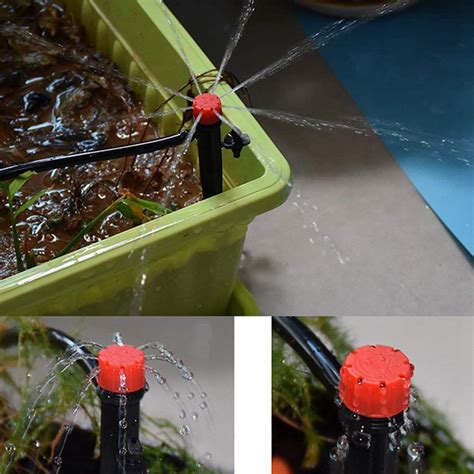 2 Set Adjustable Irrigation Drippers Micro Sprinklers Heads 14 Inch