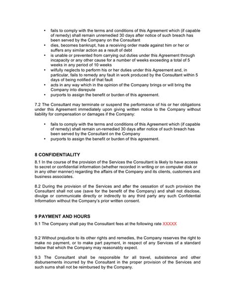 Service Agreement Template Gb In Word And Pdf Formats Page 3 Of 5