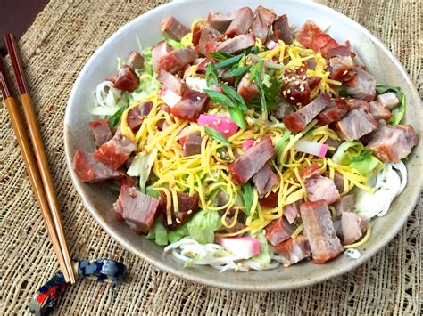 Japanese Somen Salad With Sweet And Sour Dressing