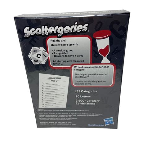 Hasbro Gaming Scattergories New Sealed Board Game 2016 Ages 12