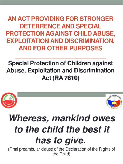 Ra 7610 Powerpoint Child Abuse Childrens Rights