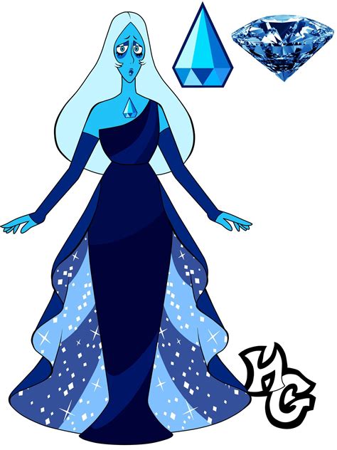 Human Diamond Au Blue Diamond Redesign By Hellgirl66618 On