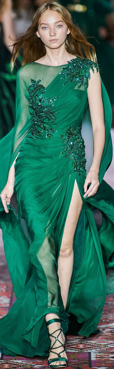 Zuhair Murad Hc Fall 19 Fashion Green Fashion Lilac Prom Dresses