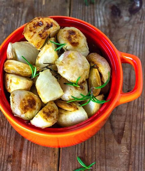 Roasted Turnips With Garlic Healthier Steps Vegan Side Dishes Vegan