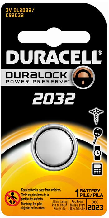 Duracell 3 Volt Lithium Battery Dl2032 1 Ea Medshopexpress