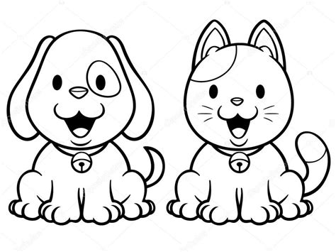 Dibujos Para Colorear De Gatitos Y Perritos Dibujos Para Colorear