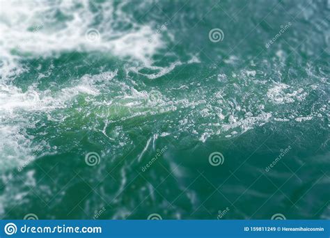 Blue And Turquoise Water With Irregular Wave Structure Stock Image