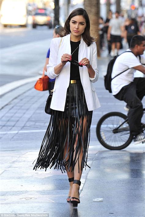 Olivia Culpo Sets Pulses Racing In Fringed Mini After Nearly Fainting