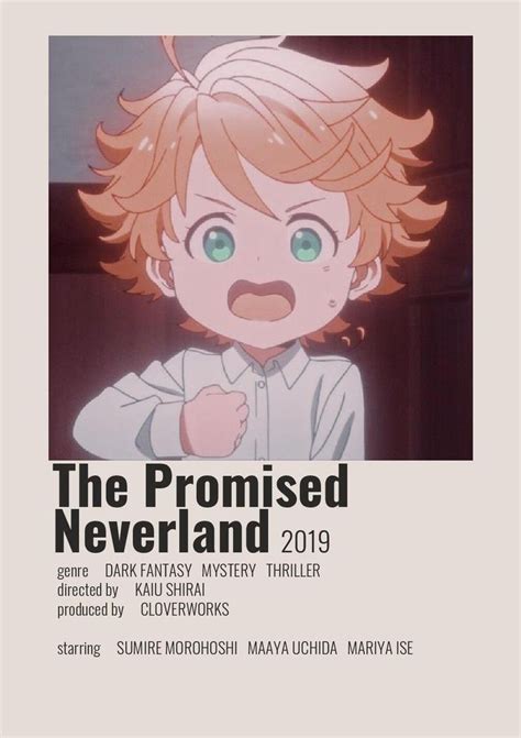 The Promised Neverland Polaroid Poster Anime Fantasia Anime Bonecos