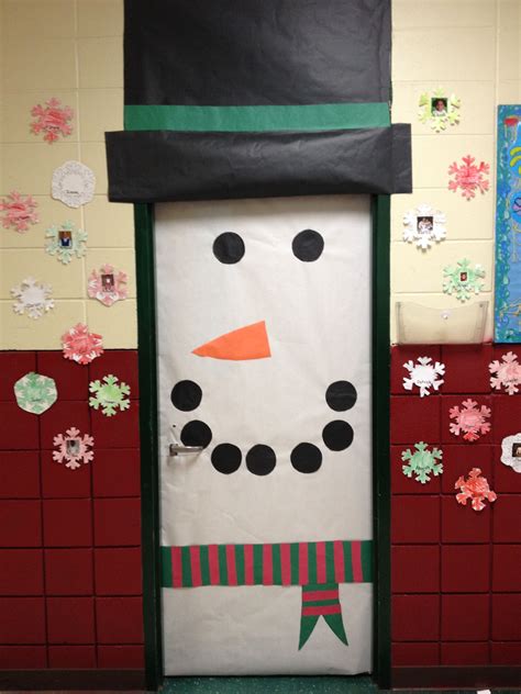 Snowman Classroom Door For Christmas Class Door Decorations Door