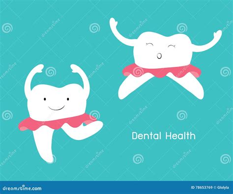Cute Happy Tooth Cartoon Stock Vector Illustration Of Medical 78653769