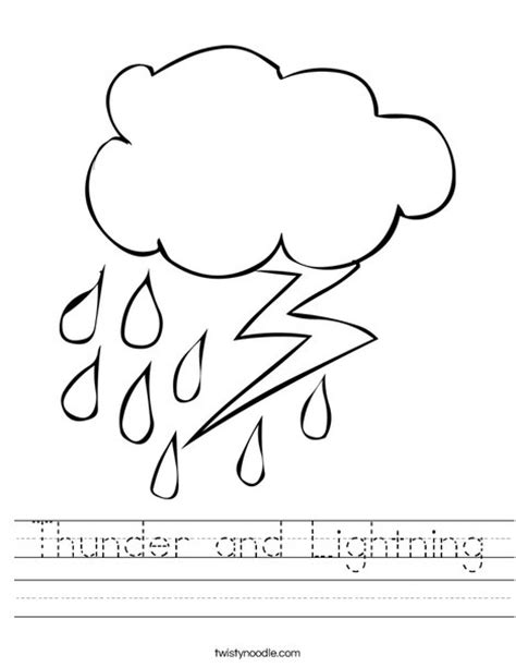 Thunder And Lightning Worksheet Twisty Noodle