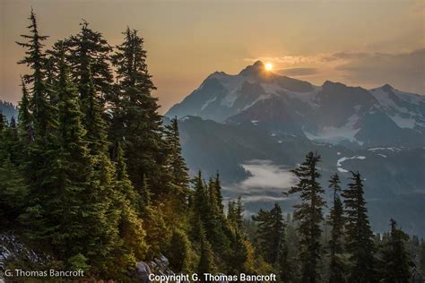 Sunrise Over Mt Shuksan With Fog In The Valley Thomas Bancroft