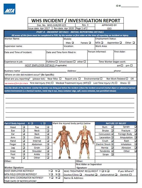 Incident Report Form Template Qld 7 Templates Example Templates