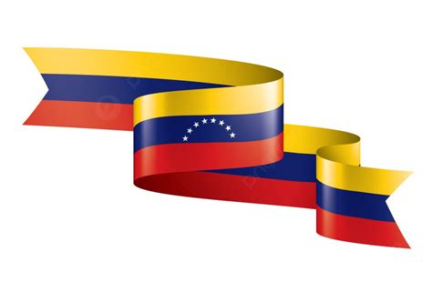 Venezuela National Flag Ribbon Tape Background Color Realistic