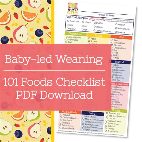 100 Baby Food Checklist A Comprehensive Guide For Parents Hovk Org