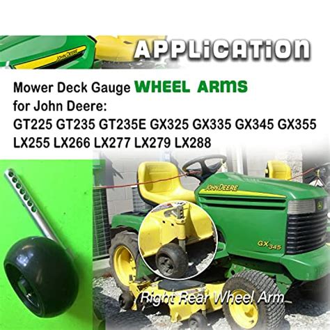 Am131289 Left Front Right Rear Lawn Mower Gauge Wheel Arm For John