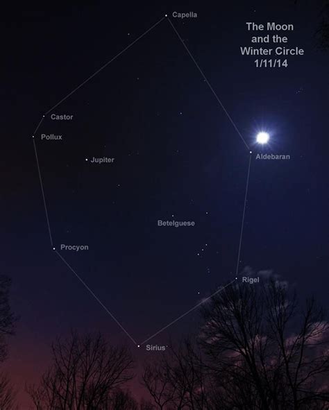 Winter Circle Brightest Winter Stars Bright Winter