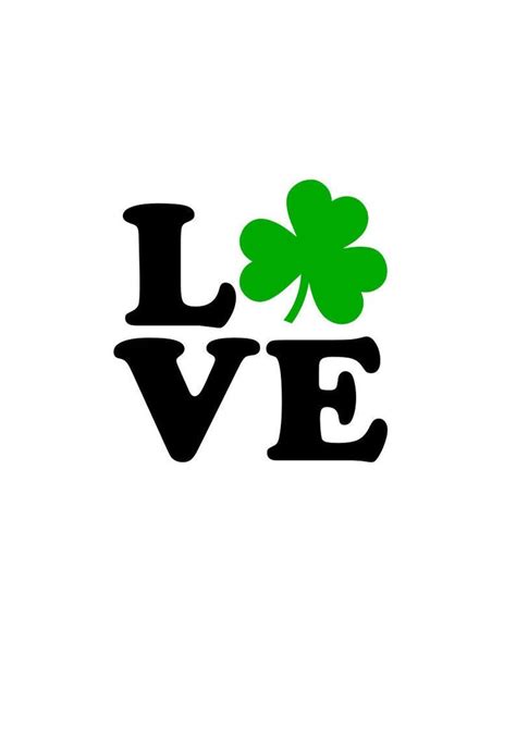 St Patricks Day Svg Love Shamrock Svg Lucky Svg Digital Etsy St