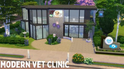 Modern Vet Clinic Sims 4 Speed Build Youtube