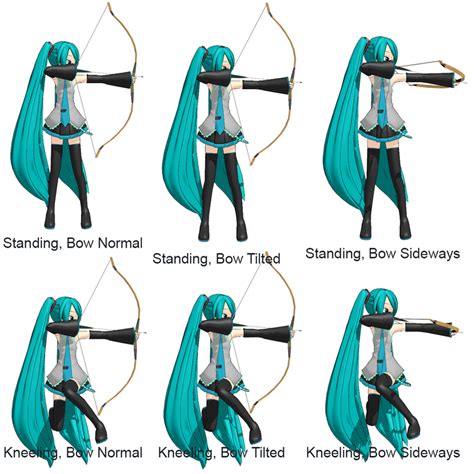 Mmd Archery Pose Pack By Tsukinokage On Deviantart