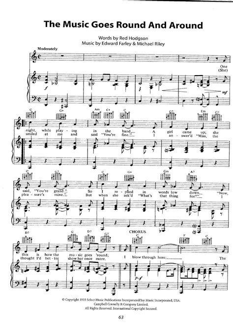 Ella Fitzgerald The Music Goes Round And Round 琴谱五线谱pdf 香港流行钢琴协会琴谱下载